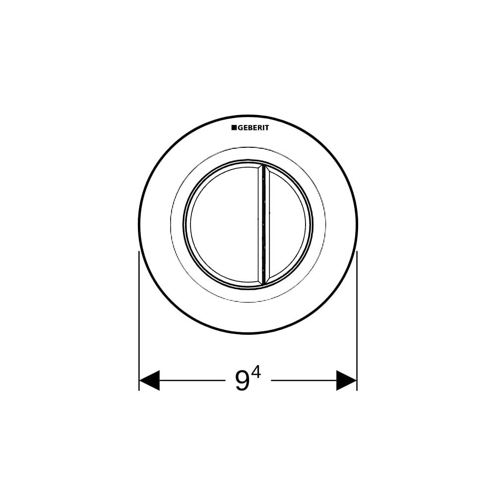 Geberit Typ 01 Fernbetätigung pneumatisch, 2-Mengen-Spülung, Unterputz-Drücker, vorr... GEBERIT-116044111 4025416322603 (Abb. 6)