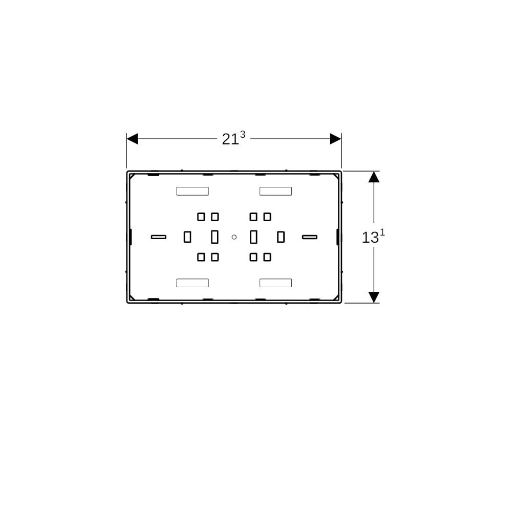 Geberit Sigma Abdeckplatte flächenbündig, mit Sichtrahmen Sonderanfertigung... GEBERIT-115697001 4025416544296 (Abb. 6)
