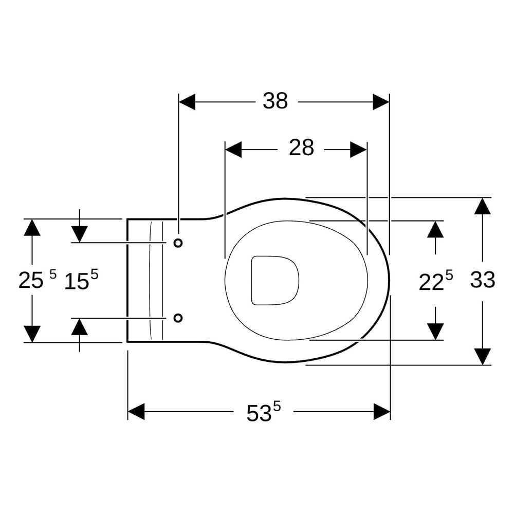 Geberit Bambini Wand-WC für Kinder, Tiefspüler, für WC-Sitz Tiefe 53,5cm, Weiß... GEBERIT-201700000 4022009014662 (Abb. 14)