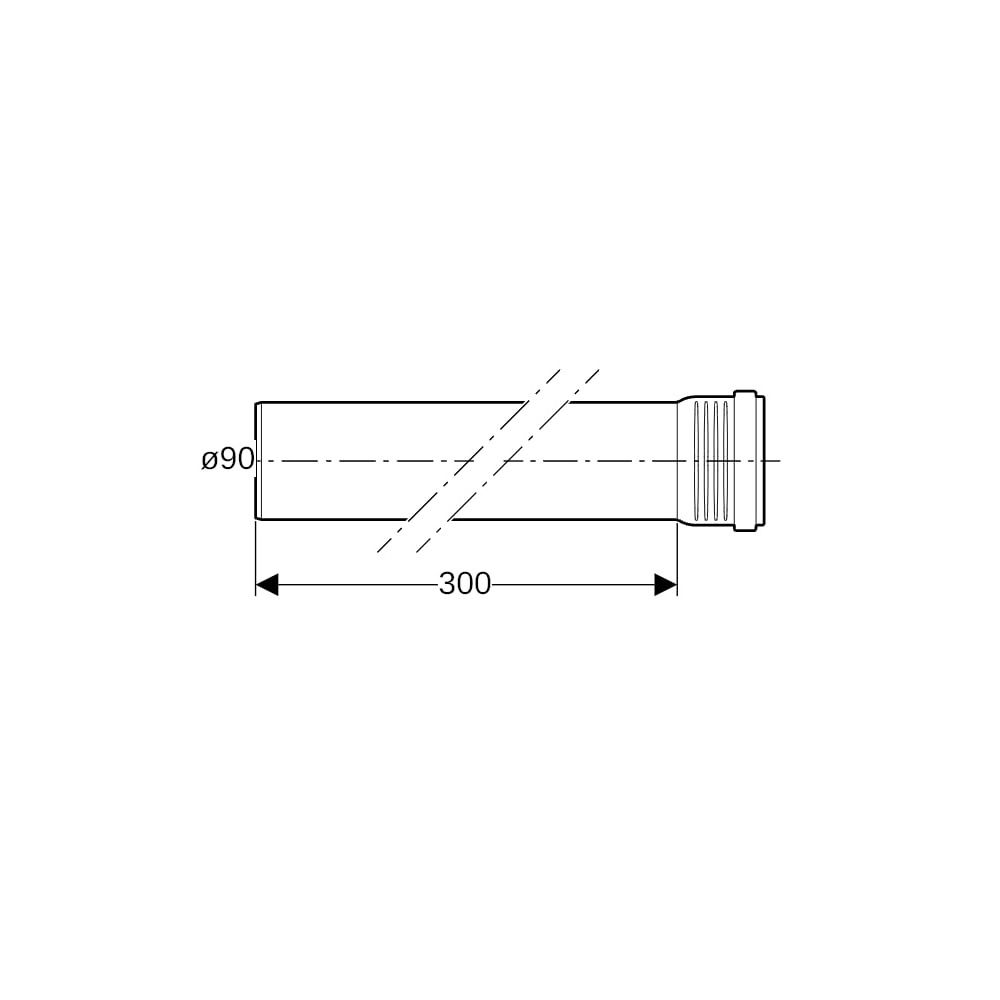 Geberit Silent-Pro Rohr mit Muffe Außendurchmesser 90mm, Länge 300cm... GEBERIT-393407141 4025416446033 (Abb. 6)