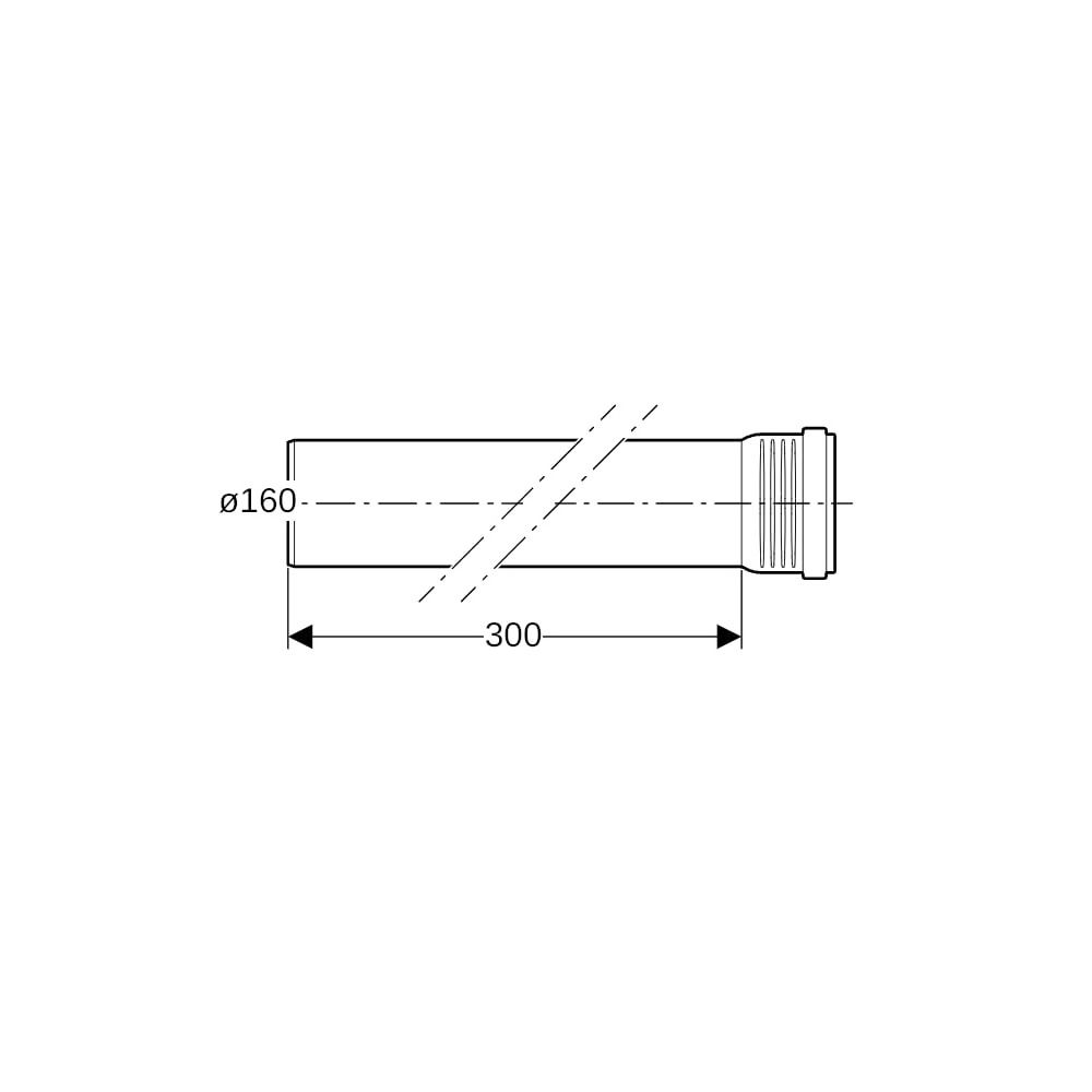 Geberit Silent-Pro Rohr mit Muffe Außendurchmesser 160mm, Länge 300cm... GEBERIT-393707141 4025416450849 (Abb. 6)
