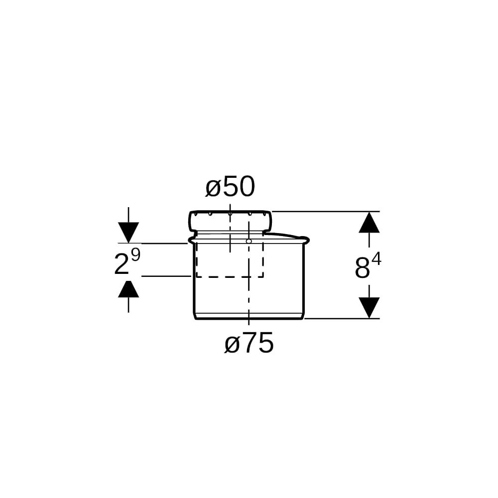 Geberit Silent-Pro Reduktion exzentrisch Außendurchmesser 75mm... GEBERIT-393372141 4025416448600 (Abb. 7)