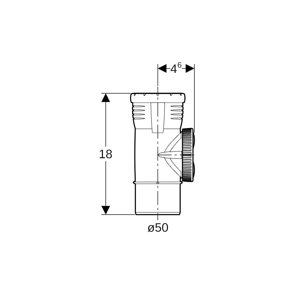 Geberit Silent-Pro Reinigungsstück 90 Grad mit runder Serviceöffnung Außendurchmesse... GEBERIT-393227141 4025416466246 (Abb. 5)