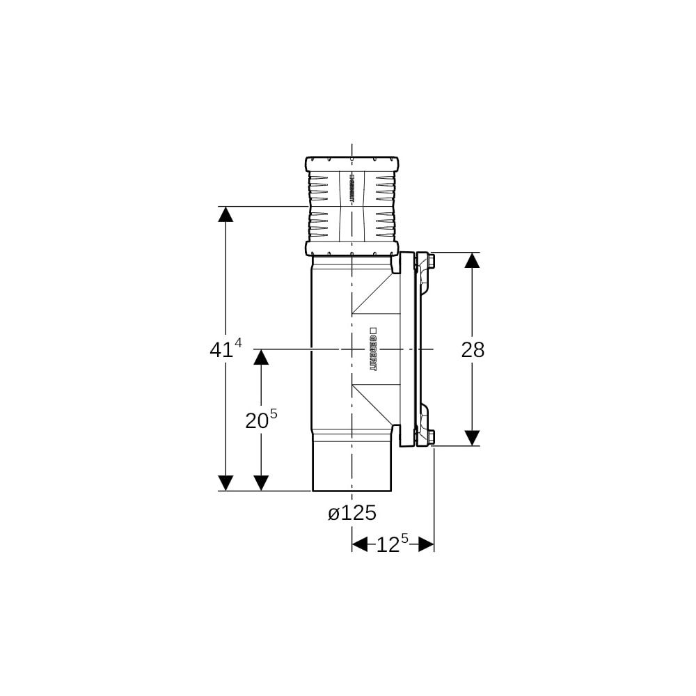 Geberit Silent-Pro Reinigungsstück 90 Grad mit ovaler Serviceöffnung Außendurchmesse... GEBERIT-393603141 4025416449041 (Abb. 5)