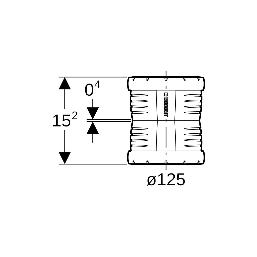 Geberit Silent-Pro Doppelsteckmuffe Außendurchmesser 125mm... GEBERIT-393616141 4025416446415 (Abb. 5)