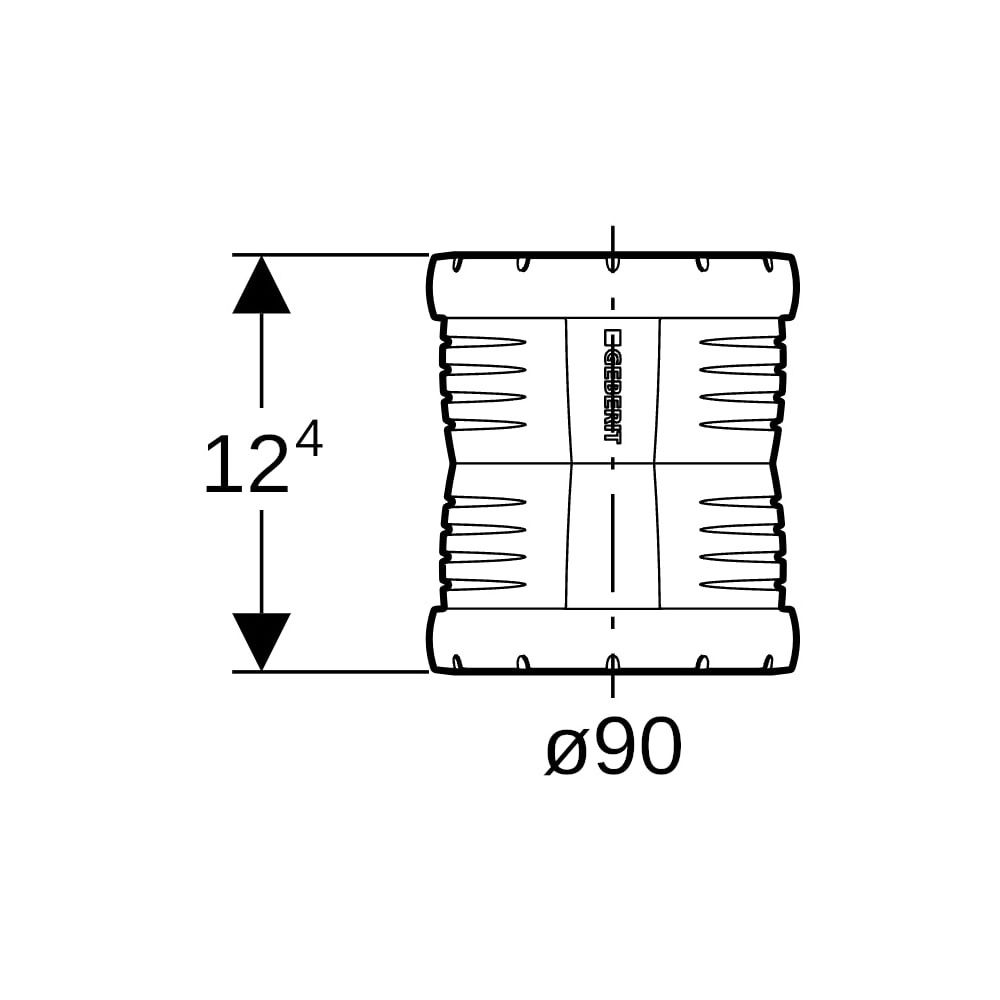 Geberit Silent-Pro Überschiebemuffe Außendurchmesser 90mm... GEBERIT-393417141 4025416449423 (Abb. 5)