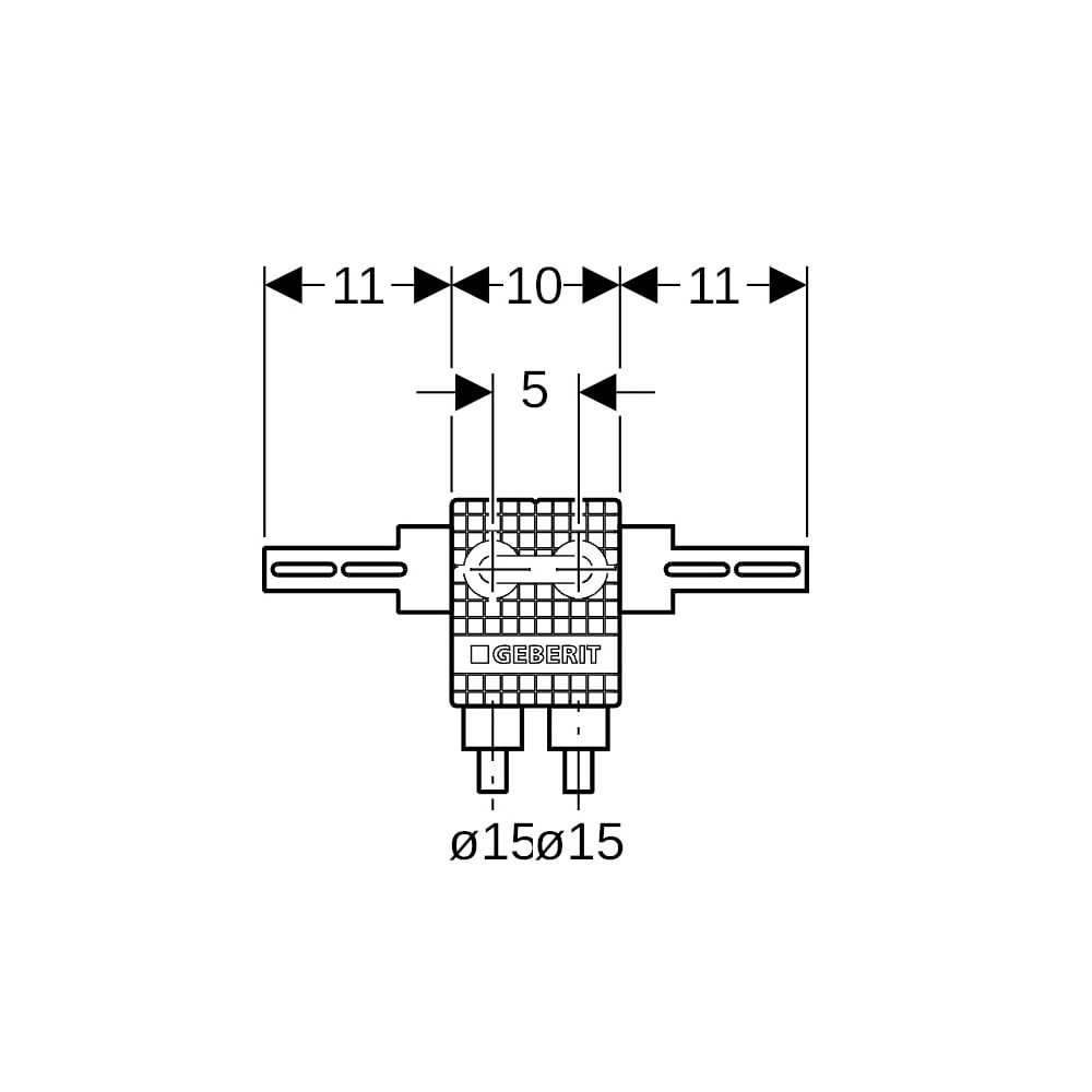 Geberit Mapress Typ Länge Anschlussbox CW024A, d 15mm, AD 5cm... GEBERIT-63109 4024723631095 (Abb. 6)