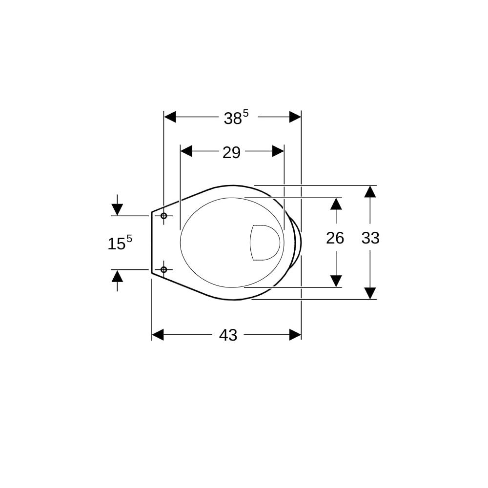 Geberit Bambini Stand-WC für Kinder, Flachspüler, für WC-Sitz Tiefe 43cm, Weiß/KeraT... GEBERIT-211500600 4022009242058 (Abb. 7)