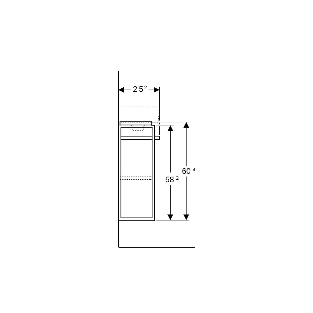 Geberit Renova Compact Unterschrank für Handwaschbecken verk. Ausl. Handtuchh. 448x6... GEBERIT-862250000 4022009329025 (Abb. 9)