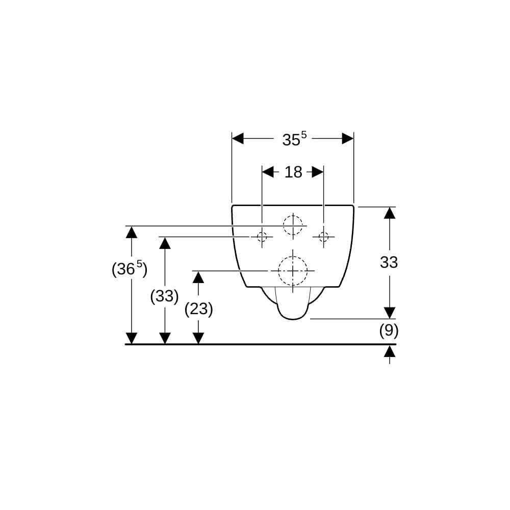 Geberit iCon Wand-WC Tiefspüler, geschlossene Form, Tiefe 53cm, Weiß/KeraTect... GEBERIT-204000600 4022009313475 (Abb. 8)