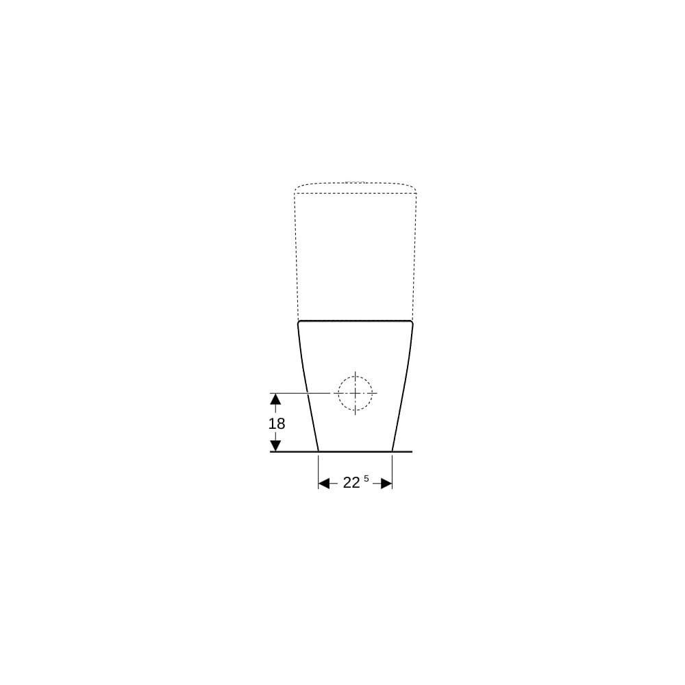 Geberit iCon Stand-WC für Aufputzspülkasten aufgesetzt, Tiefspüler, geschlossene For... GEBERIT-200460000 4022009332520 (Abb. 8)
