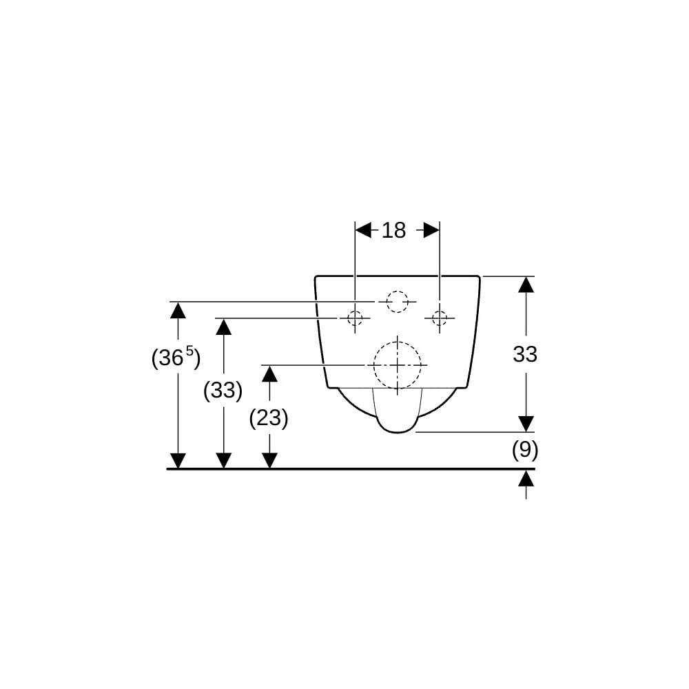 Geberit iCon Square Wand-WC Tiefspüler, geschlossene Form, Rimfree Tiefe 54cm, Weiß/... GEBERIT-201950600 4022009329490 (Abb. 8)