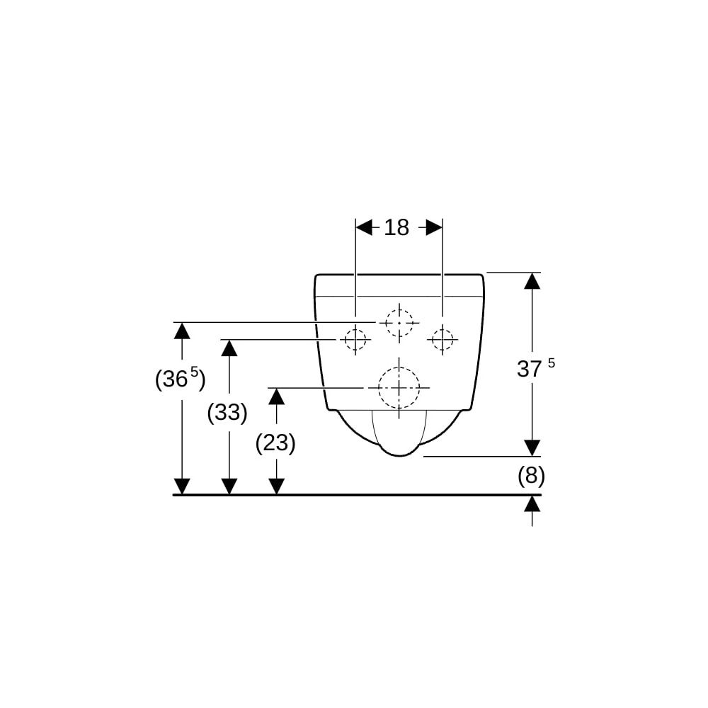 Geberit Xeno2 Wand-WC Tiefspüler, geschlossene Form, Rimfree Tiefe 54cm, Weiß/KeraTe... GEBERIT-500500011 4025416611516 (Abb. 8)