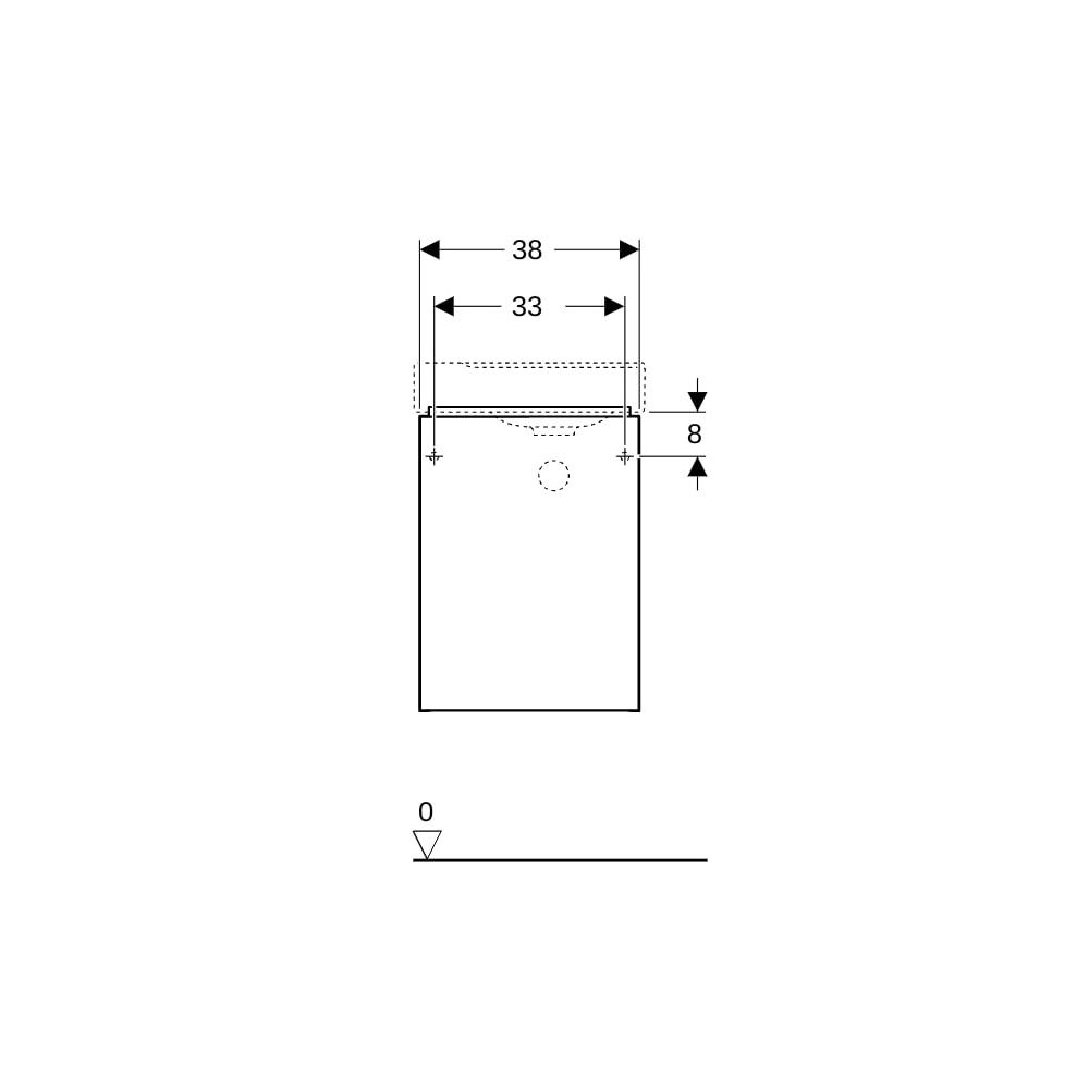 Geberit Xeno2 Unterschrank für Handwaschbecken, mit 1 Tür, 38x52,5x26,5cm, sculturag... GEBERIT-500502431 4025416611561 (Abb. 8)