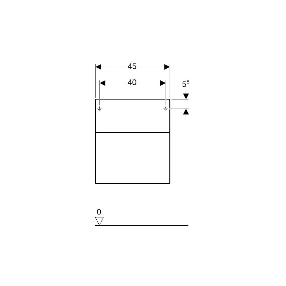 Geberit Xeno2 Seitenschrank 2 Schubladen, 45x51x46,2cm, Weiß lackiert hochglänzend... GEBERIT-500504011 4025416611608 (Abb. 8)
