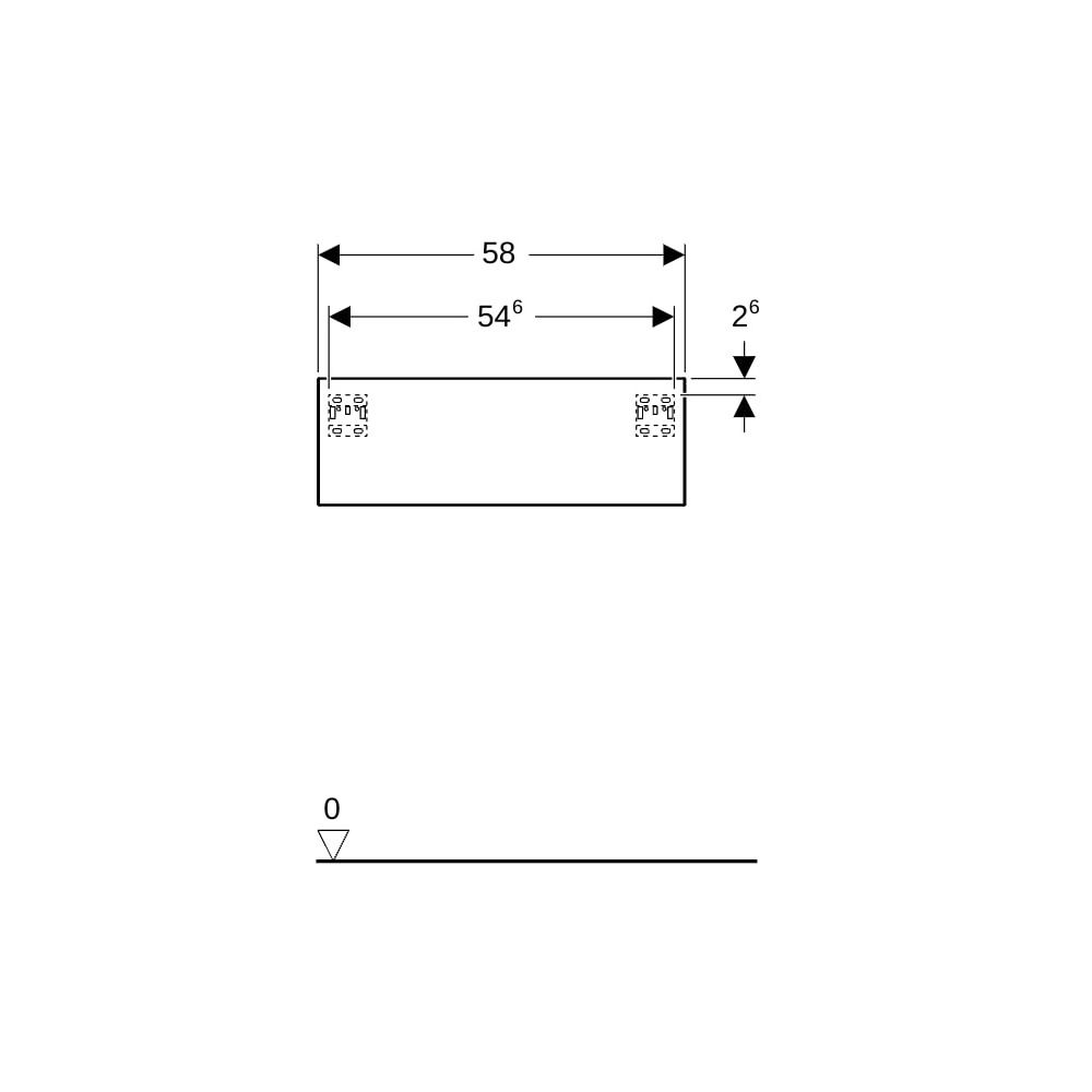 Geberit Xeno2 Seitenschrank 1 Schublade, 58x20x46,2cm, Weiß lackiert hochglänzend... GEBERIT-500507011 4025416611691 (Abb. 8)