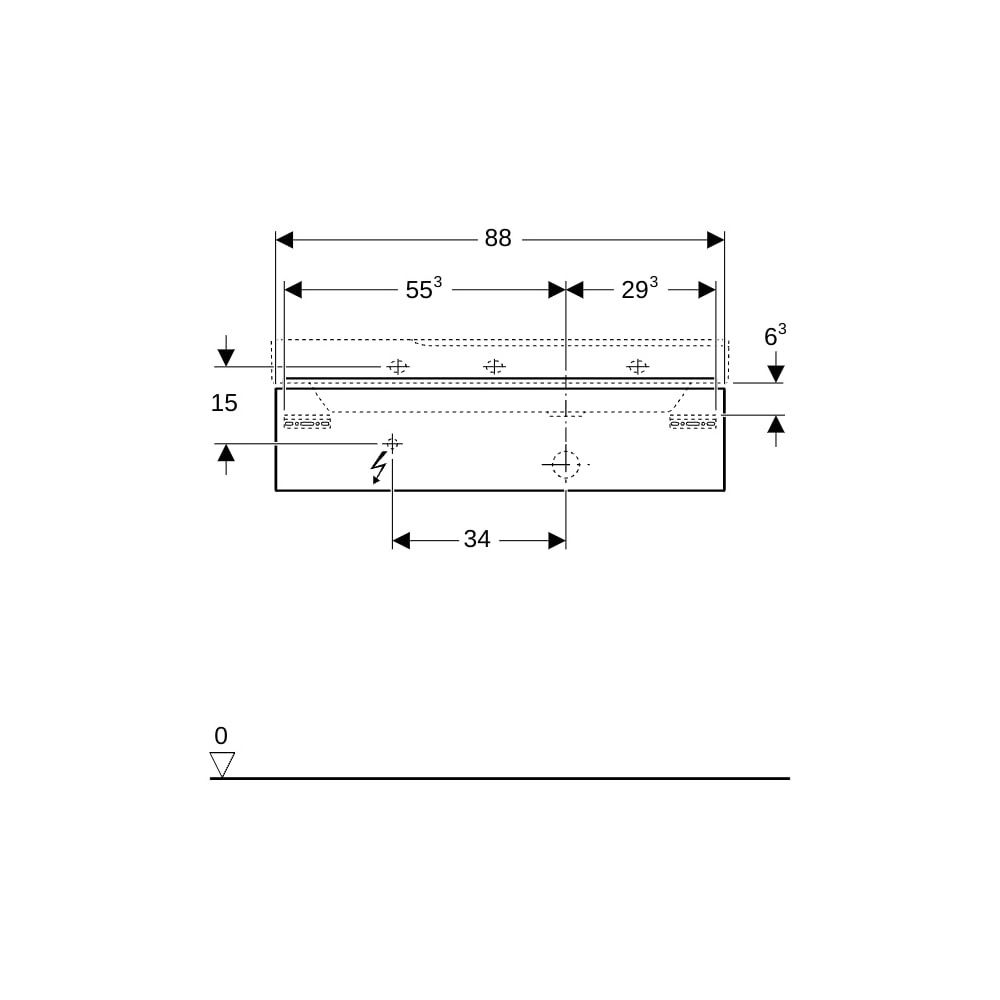 Geberit Xeno2 Unterschrank für Waschtisch mit Ablagefläche links, mit 1 Schublade 88... GEBERIT-500514011 4025416610113 (Abb. 8)