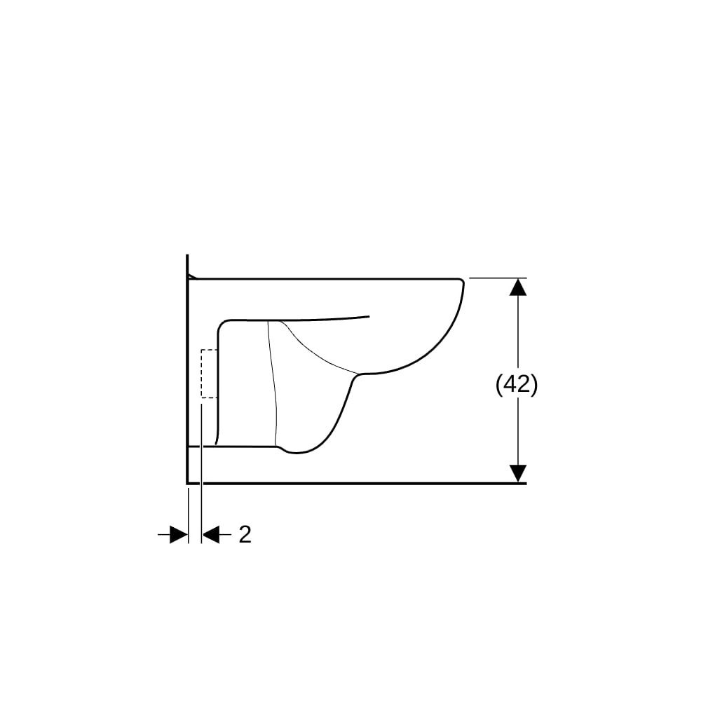 Geberit Renova Plan Wand-WC Tiefspüler Tiefe 54cm, Weiß... GEBERIT-202150000 4022009305746 (Abb. 9)