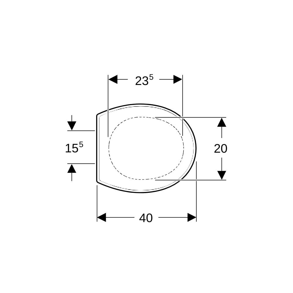 Geberit Bambini WC-Sitz für Kinder ohne Absenkautomatik, Befestigung von unten, Weiß... GEBERIT-573334000 4022009163063 (Abb. 7)