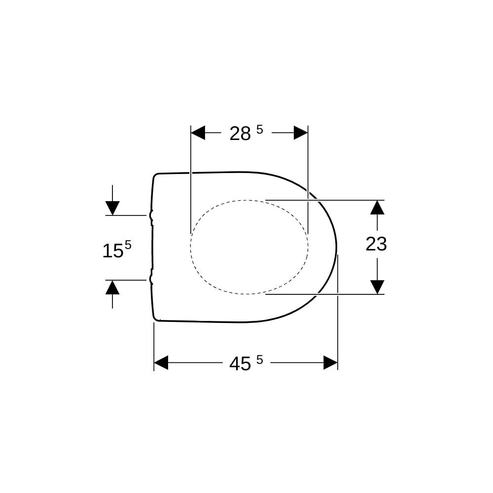 Geberit Renova Comfort WC-Sitz Befestigung von unten ohne Absenkautomatik, Befestigu... GEBERIT-572050000 4022009289848 (Abb. 8)