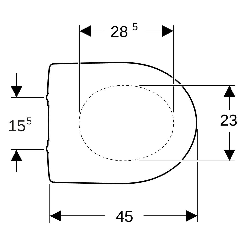 Geberit Renova Comfort WC-Sitz Befestigung von unten ohne Absenkautomatik, Befestig... GEBERIT-572050000 4022009289848 (Abb. 12)
