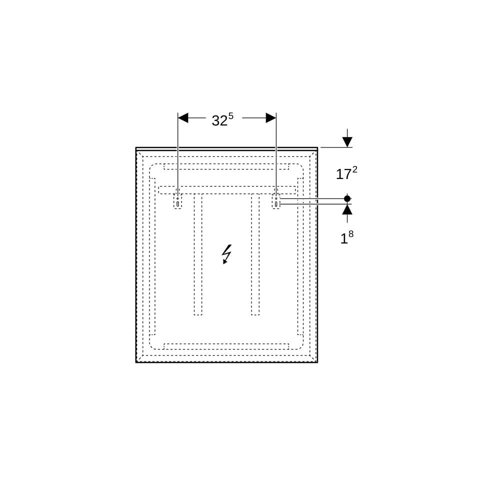 Geberit Xeno2 Lichtspiegel mit direkter, indirekter Beleuchtung, Breite 60cm, Höhe 7... GEBERIT-500521001 4025416608493 (Abb. 8)