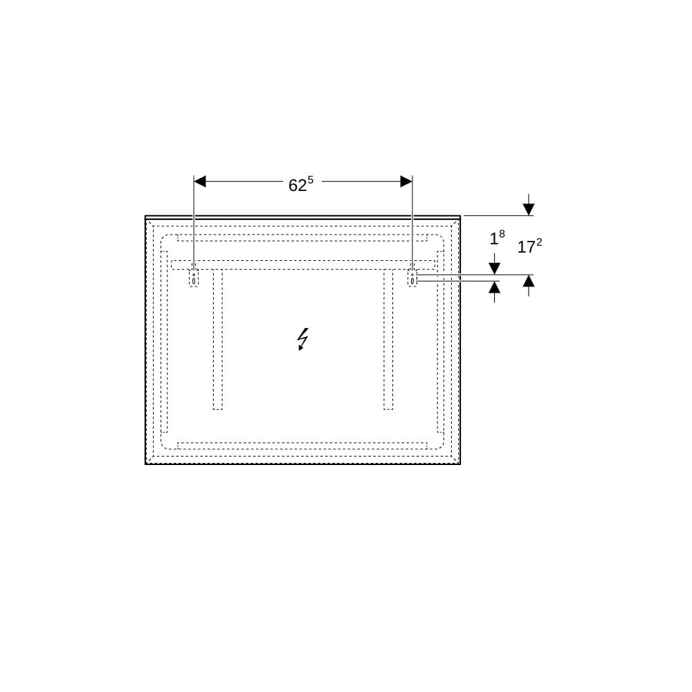 Geberit Xeno2 Lichtspiegel mit direkter, indirekter Beleuchtung, Breite 90cm, Höhe 7... GEBERIT-500522001 4025416608509 (Abb. 8)