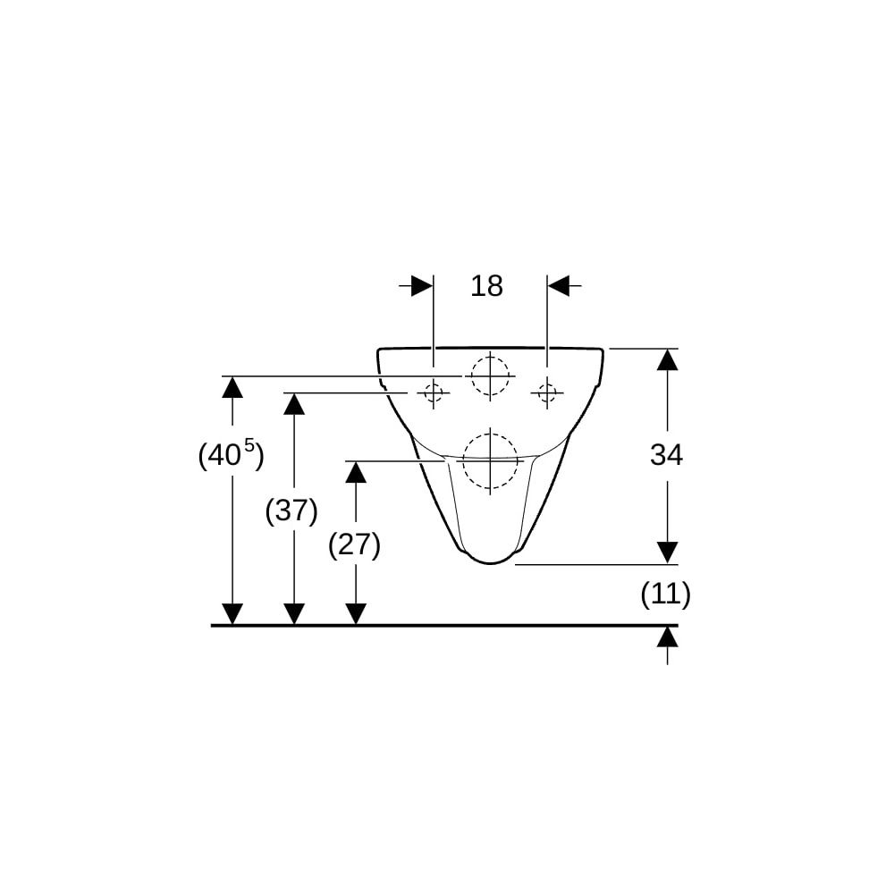 Geberit Renova Comfort Wand-WC Tiefspüler, verlängerte Ausladung, Rimfree Tiefe 70cm... GEBERIT-208570000 4022009335019 (Abb. 8)