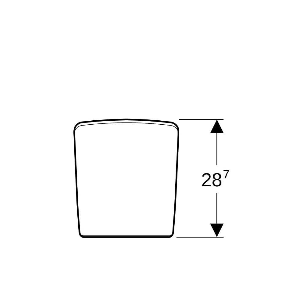 Geberit Pareo Urinaldeckel ohne Absenkautomatik, Weiß... GEBERIT-573410000 4022009163087 (Abb. 8)