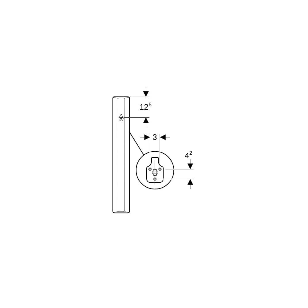Geberit Urinaltrennwand LxBxH 40x10x70cm, Weiß... GEBERIT-110000000 4022009323962 (Abb. 8)