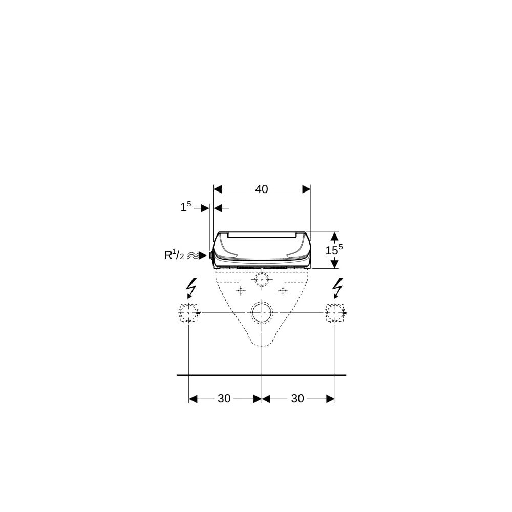 Geberit AquaClean 4000 WC-Aufsatz, Alpinweiß... GEBERIT-146130111 4025416762232 (Abb. 8)