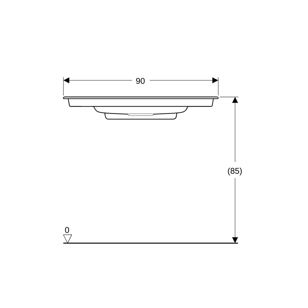 Geberit ONE Möbelwaschtisch Abgang horizontal verk. Ausladung 90cm T 40cm o. Hahnl. ... GEBERIT-500395011 4025410572431 (Abb. 8)