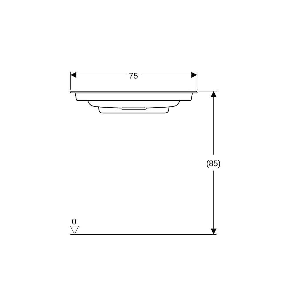 Geberit ONE Möbelwaschtisch Abgang horizontal verk. Ausladung 75cm T 40cm o. HL Über... GEBERIT-500391013 4025410574374 (Abb. 8)