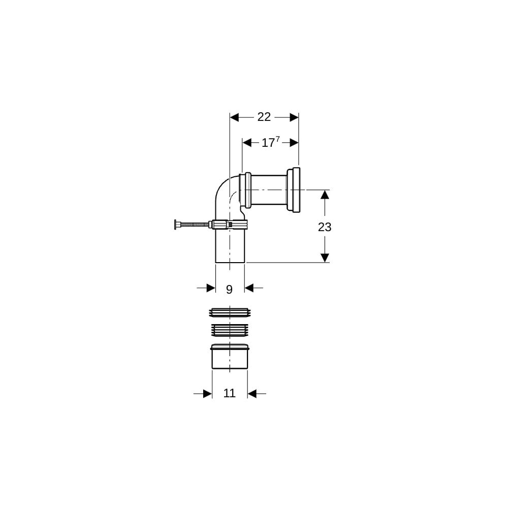 Geberit Anschlussset für Stand-WC, 131082161... GEBERIT-131082161 4025416073635 (Abb. 5)