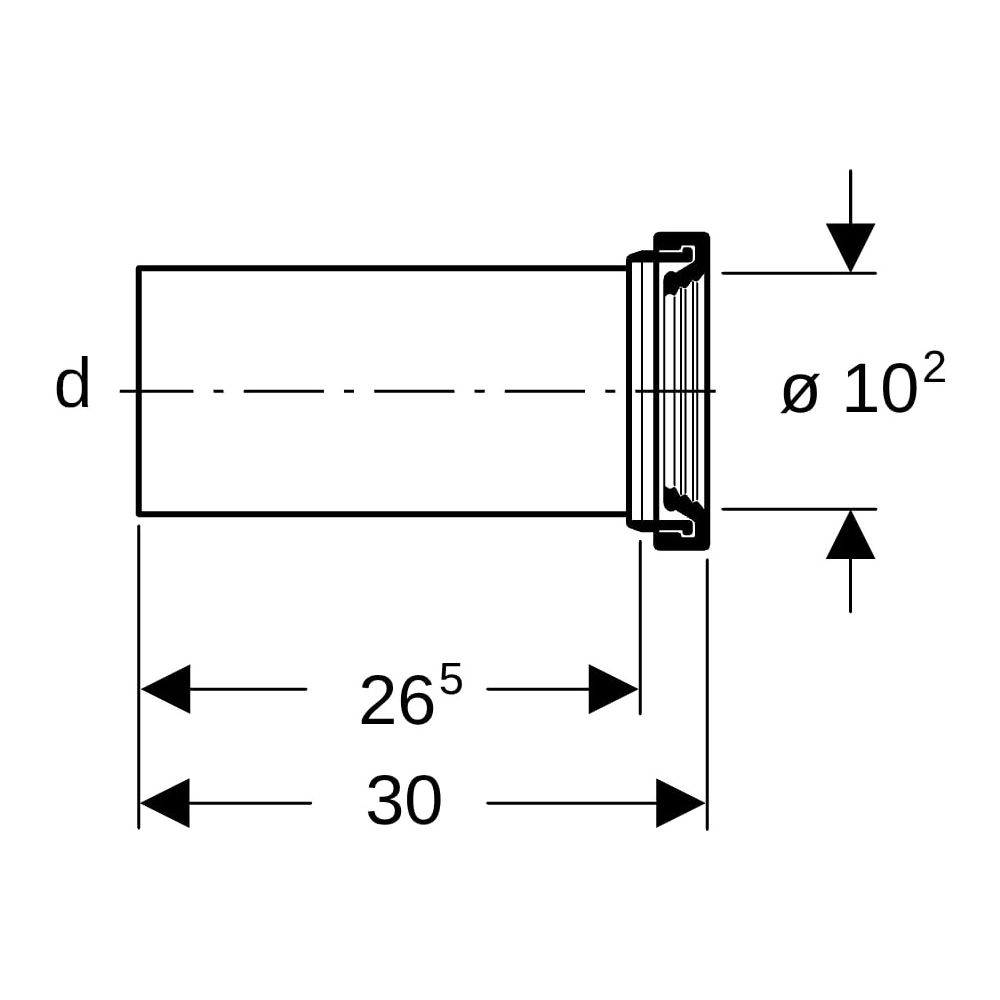Geberit Anschlussstutzen-Set für Wand-WC, 90mm, PE-HD, 131084161... GEBERIT-131084161 4025416073772 (Abb. 7)