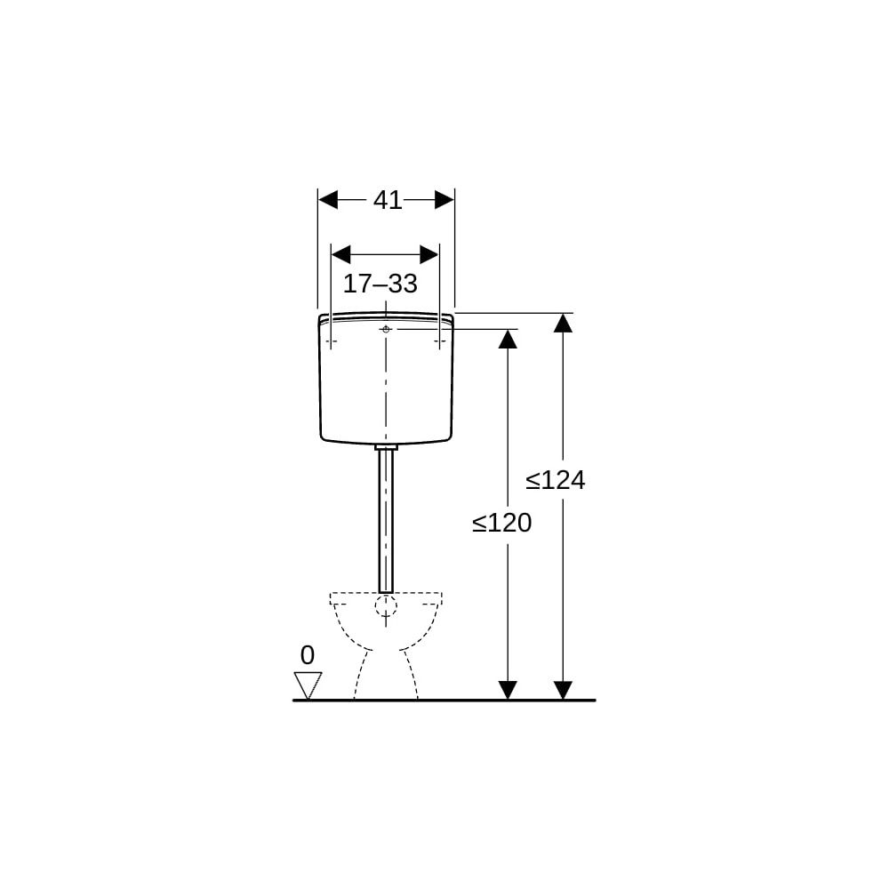 Geberit Aufputz 140 Aufputzspülkasten 2-Mengen-Spülung Bahama-Beige... GEBERIT-140305101 4025416068792 (Abb. 8)