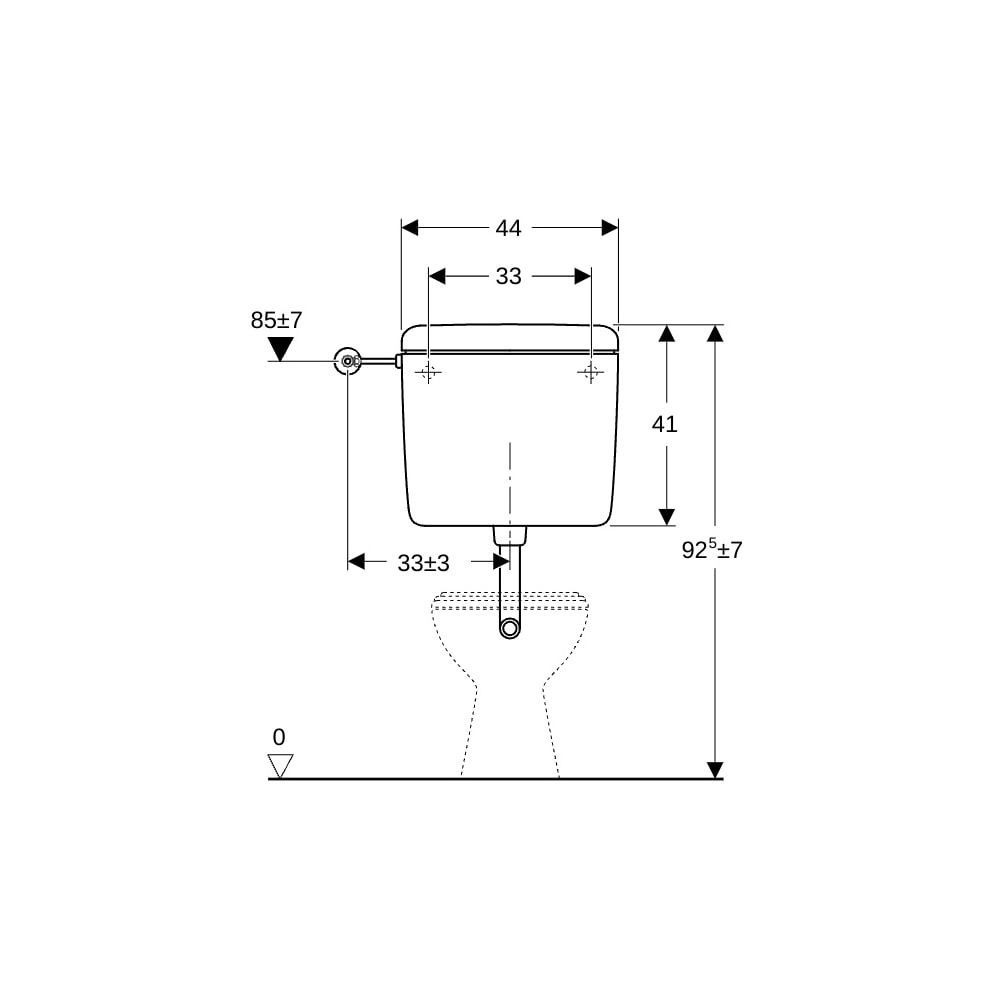 Geberit Aufputz 127 Aufputzspülkasten Spül-Stopp-Spülung Bahama-Beige... GEBERIT-127000101 4025416009092 (Abb. 8)