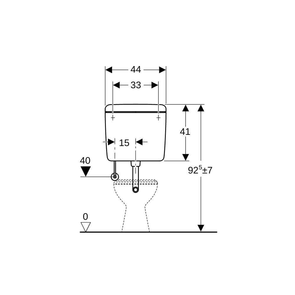 Geberit Aufputz 127 Aufputz-Spülkasten, Spül-Stopp-Spülkasten tiefhängend Wasseransc... GEBERIT-127022111 4025416009450 (Abb. 8)