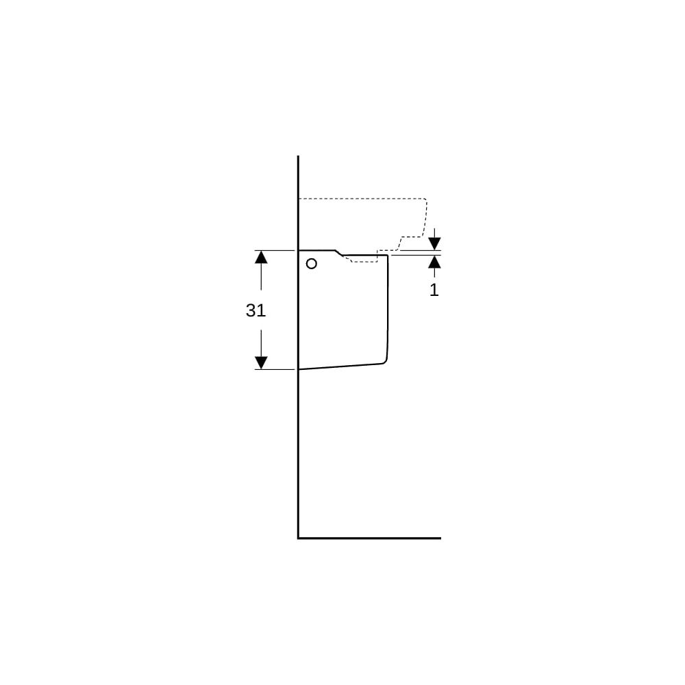 Geberit Renova Plan Halbsäule für Handwaschbecken Weiß/KeraTect... GEBERIT-292150600 4022009296723 (Abb. 9)