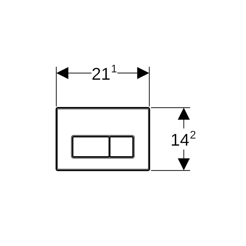 Geberit Kappa 50 Drückerplatte, 2-Mengen-Spülung, Weiß... GEBERIT-115260111 4025416752158 (Abb. 6)