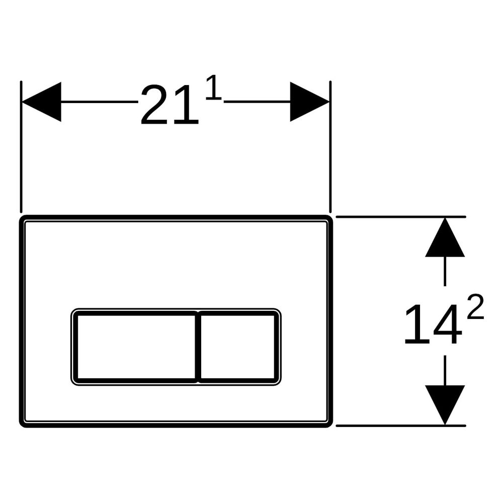 Geberit Kappa 50 Drückerplatte, 2-Mengen-Spülung, Weiß... GEBERIT-115260111 4025416752158 (Abb. 11)