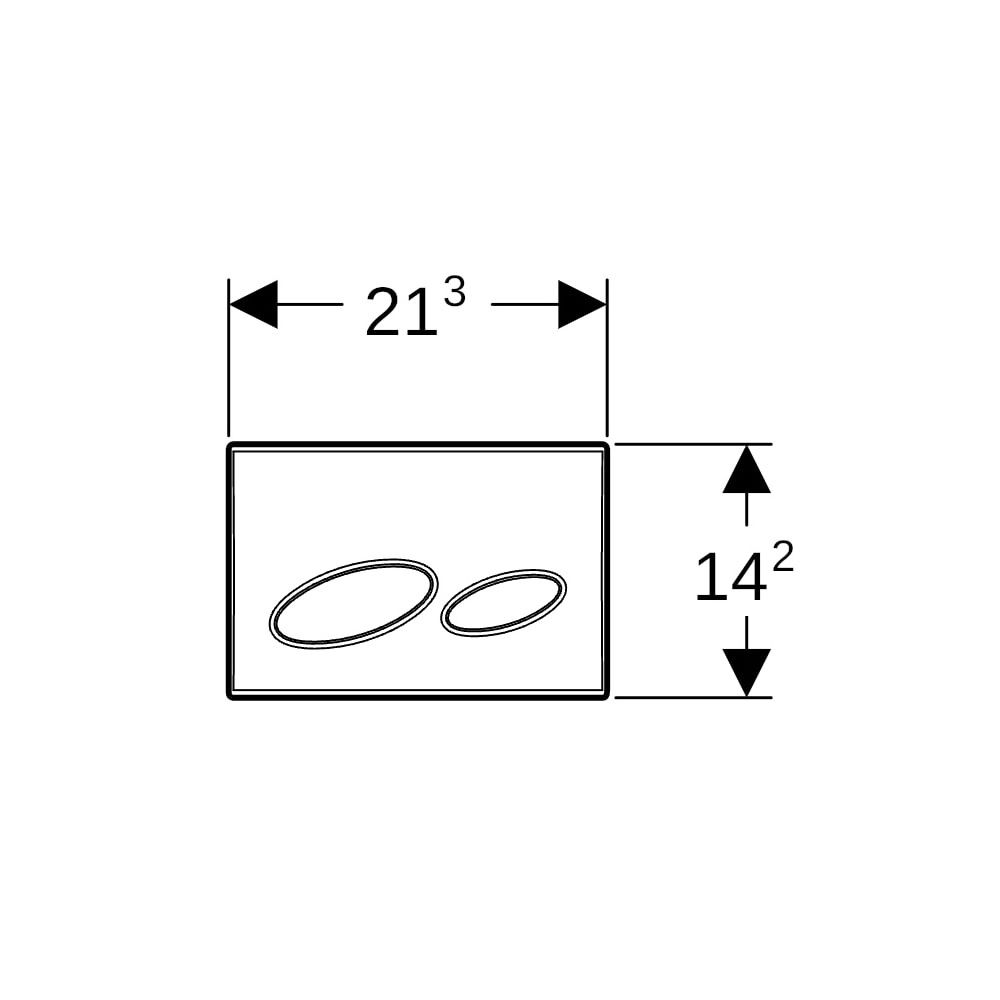 Geberit Kappa 20 Drückerplatte, 2-Mengen-Spülung, Weiß... GEBERIT-115228111 4025416838685 (Abb. 7)