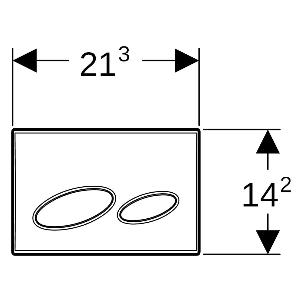 Geberit Kappa20 Betätigungsplatte, Kunststoff, 2-Mengen-Spülung, Chrom matt... GEBERIT-115228461 4025416838692 (Abb. 11)