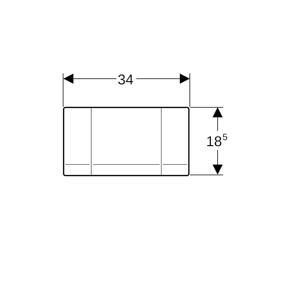 Geberit Highline Drückerplatte für Spül-Stopp-Spülung, verschraubbar, Edelstahl gebü... GEBERIT-115151001 4025416003380 (Abb. 6)