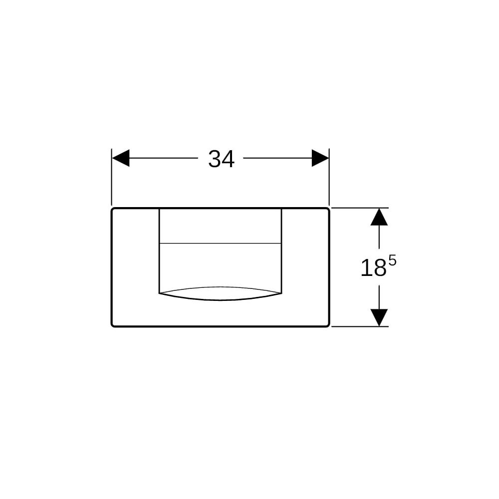 Geberit 200F Drückerplatte für Spül-Stopp-Spülung, Mattverchromt... GEBERIT-115222461 4025416003571 (Abb. 7)