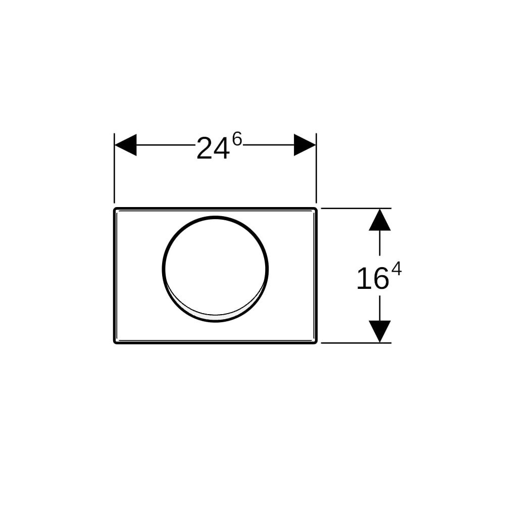 Geberit Mambo Drückerplatte, für Spül-Stopp-Spülung, verschraubbar gebürstet... GEBERIT-115751001 4025416578369 (Abb. 6)