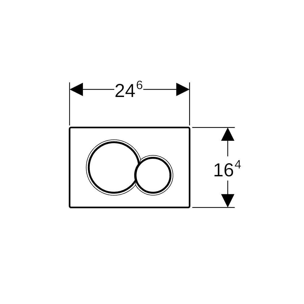 Geberit Sigma 01 Drückerplatte, 2-Mengen-Spülung edelmessing galvanisiert... GEBERIT-115770DT5 4025410035219 (Abb. 7)