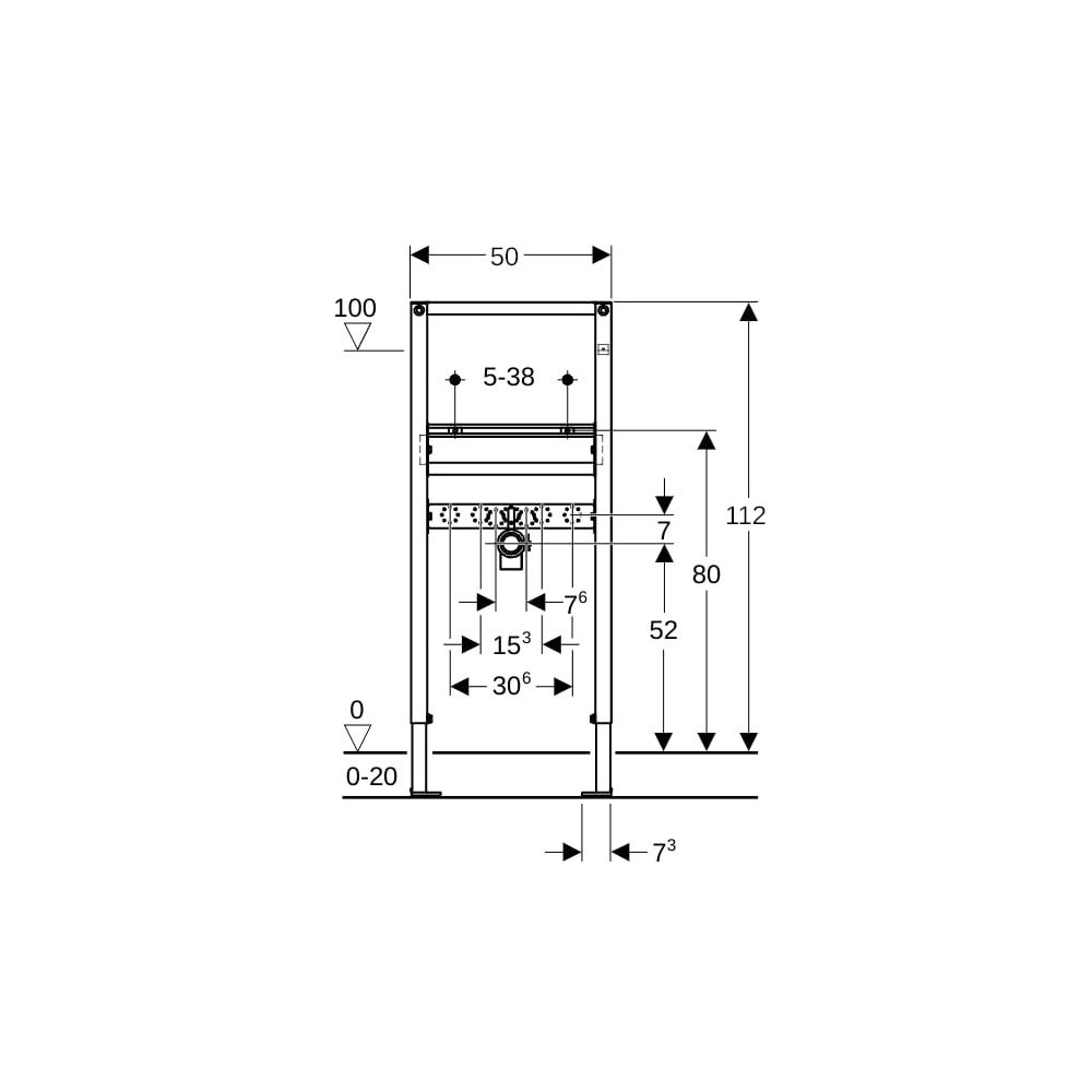 Geberit Duofix Element für Waschtisch 112cm, für Trockenbau, Standarmatur... GEBERIT-111430001 4025416441991 (Abb. 6)