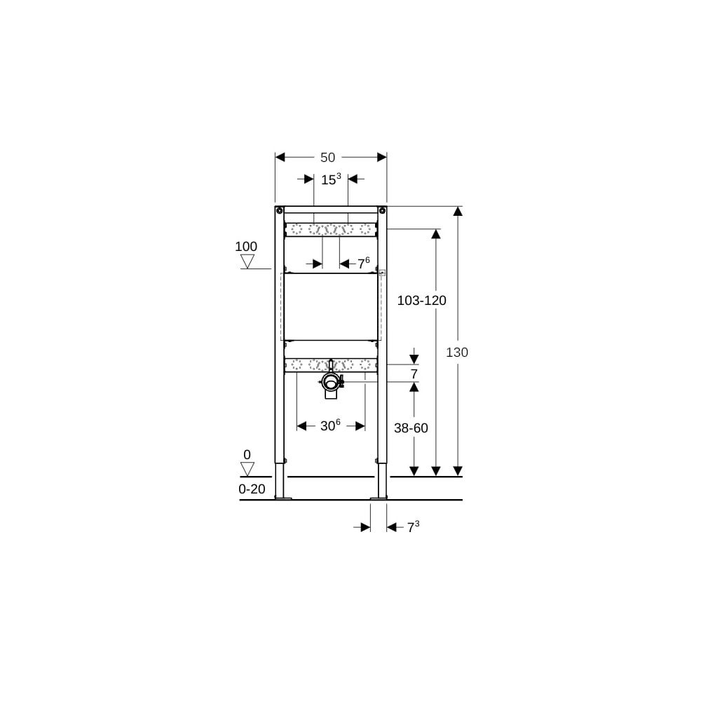Geberit Duofix Element für Ausgussbecken 130cm, für Trockenbau, Wandarmatur Aufputz... GEBERIT-111450001 4025416333128 (Abb. 6)