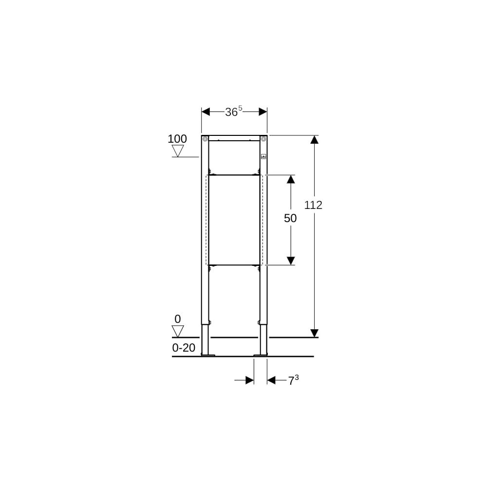 Geberit Duofix Element für Stütz-, Haltegriffe 112cm, für Trockenbau, barrierefrei, ... GEBERIT-111790001 4025416334088 (Abb. 6)